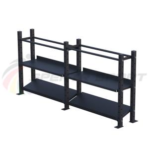Купить Модульный стеллаж для гантелей, гирь и медболов 3780х430х1200 (2 секции) в Угличе 