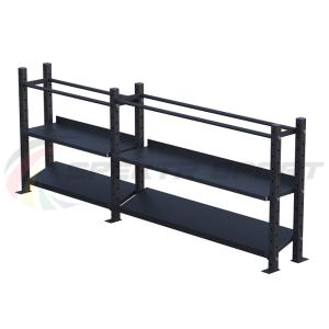 Купить Модульный стеллаж для гантелей, гирь и медболов 3180х430х1200 (2 секции) в Угличе 